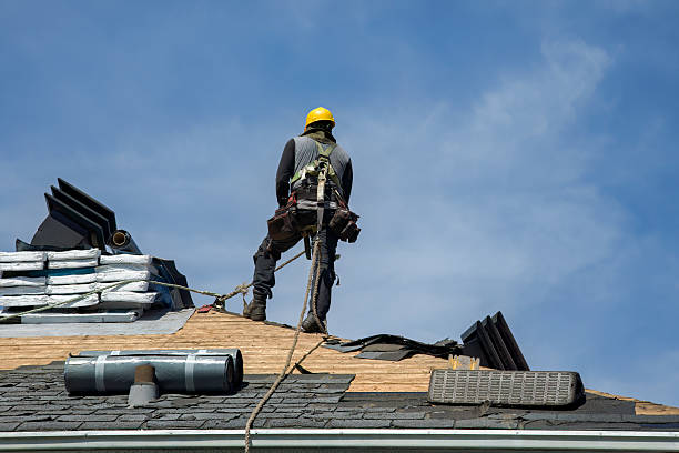 Professional Roof Installation technician working in Chriesman, TX